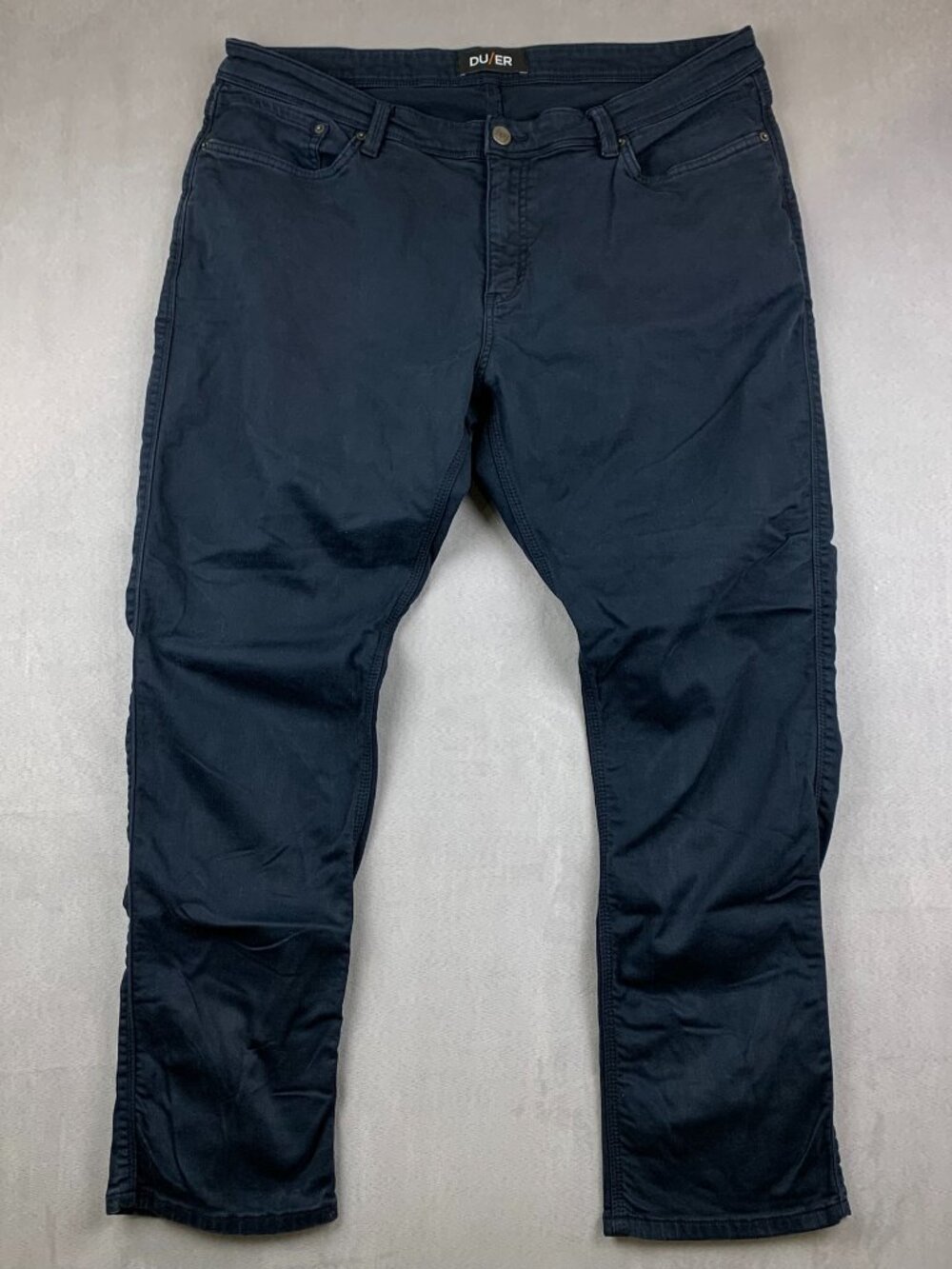 DU/ER Mens Pants 40 Navy Blue N2X Relaxed Taper No Sweat Performance 40x31